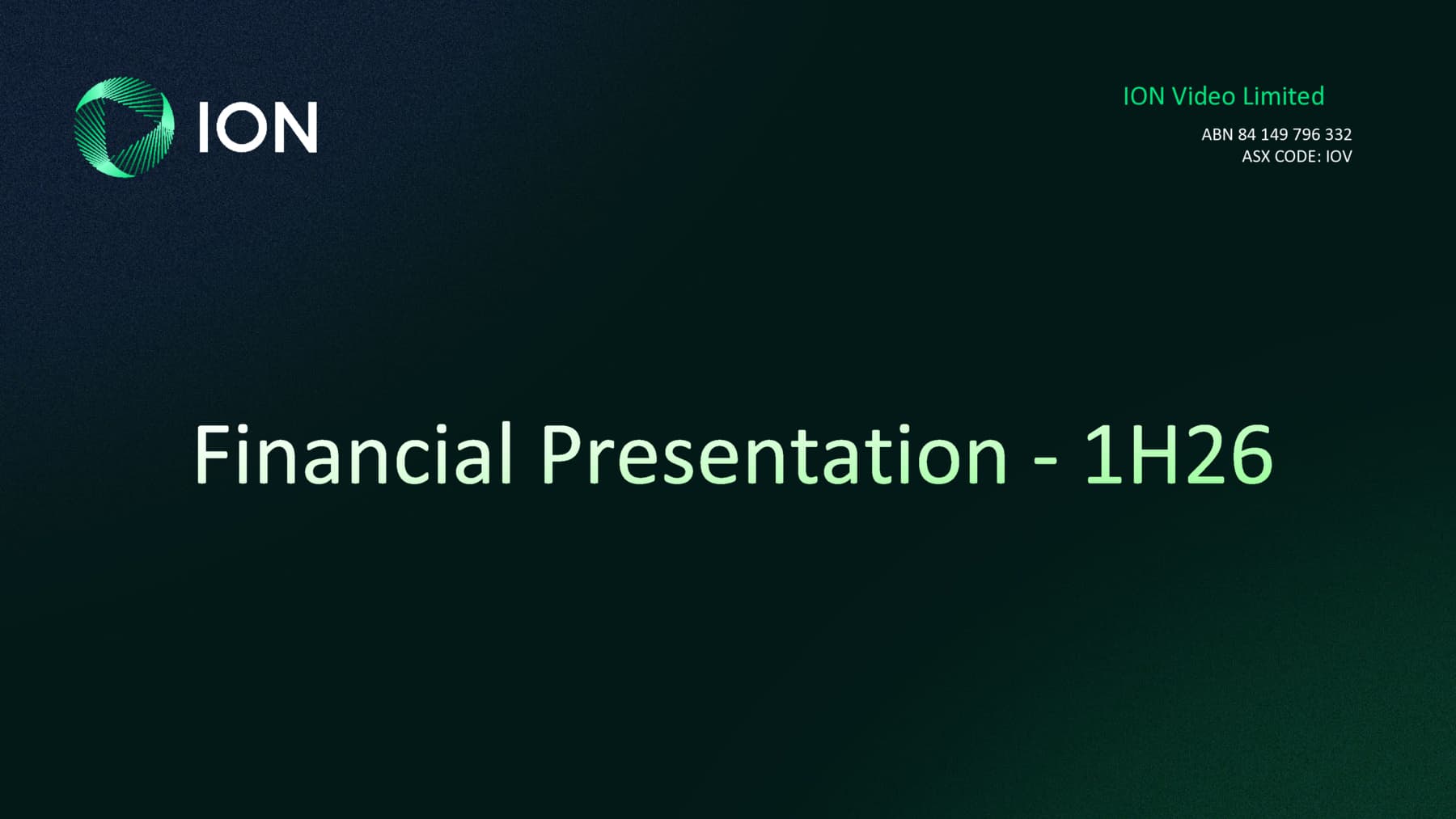 1HFY26 Results Presentation